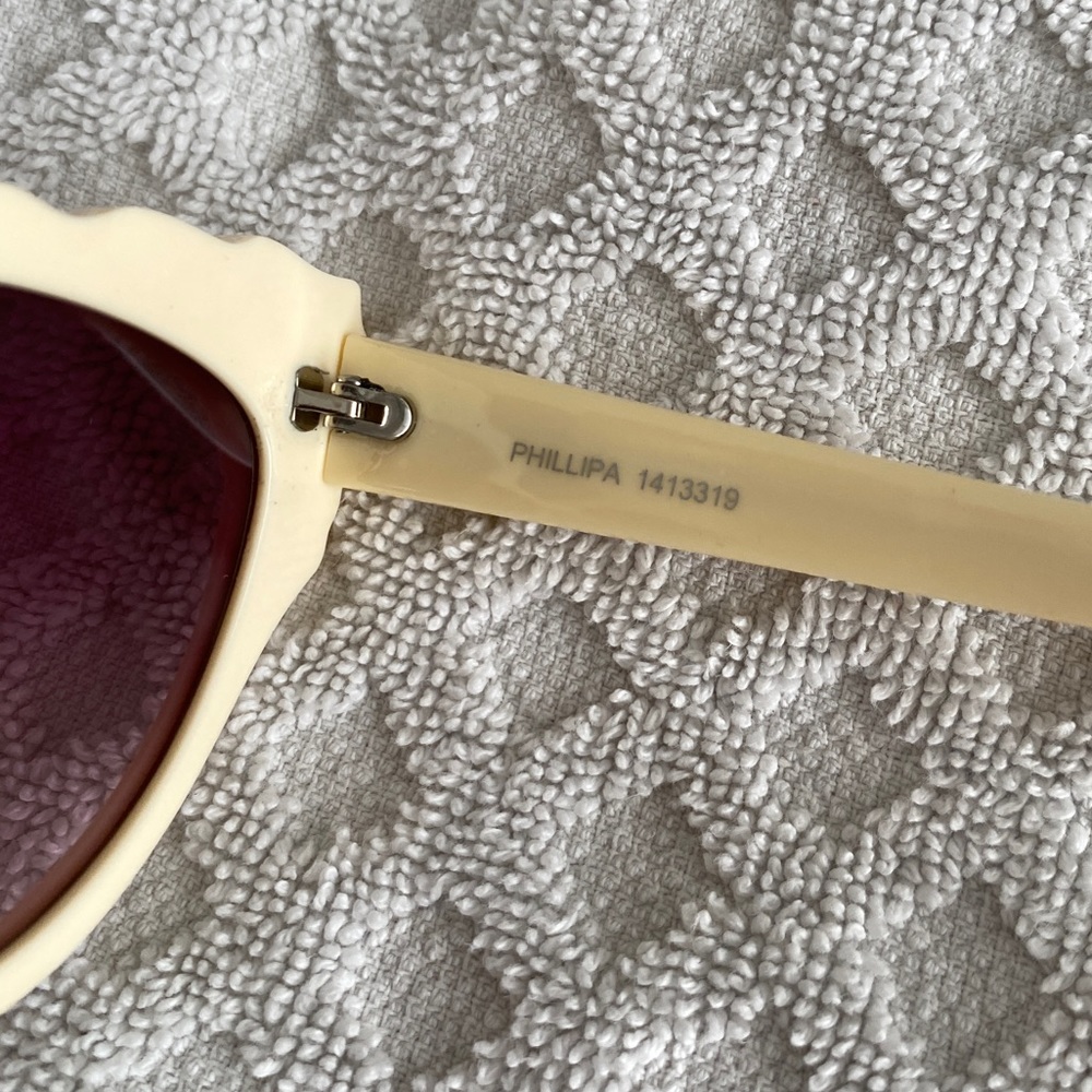 Preen by Thornton Bregazzi Phillipa Cat Eye Sunglasses Ivory Pink Lenses $380 - Picture 10 of 16